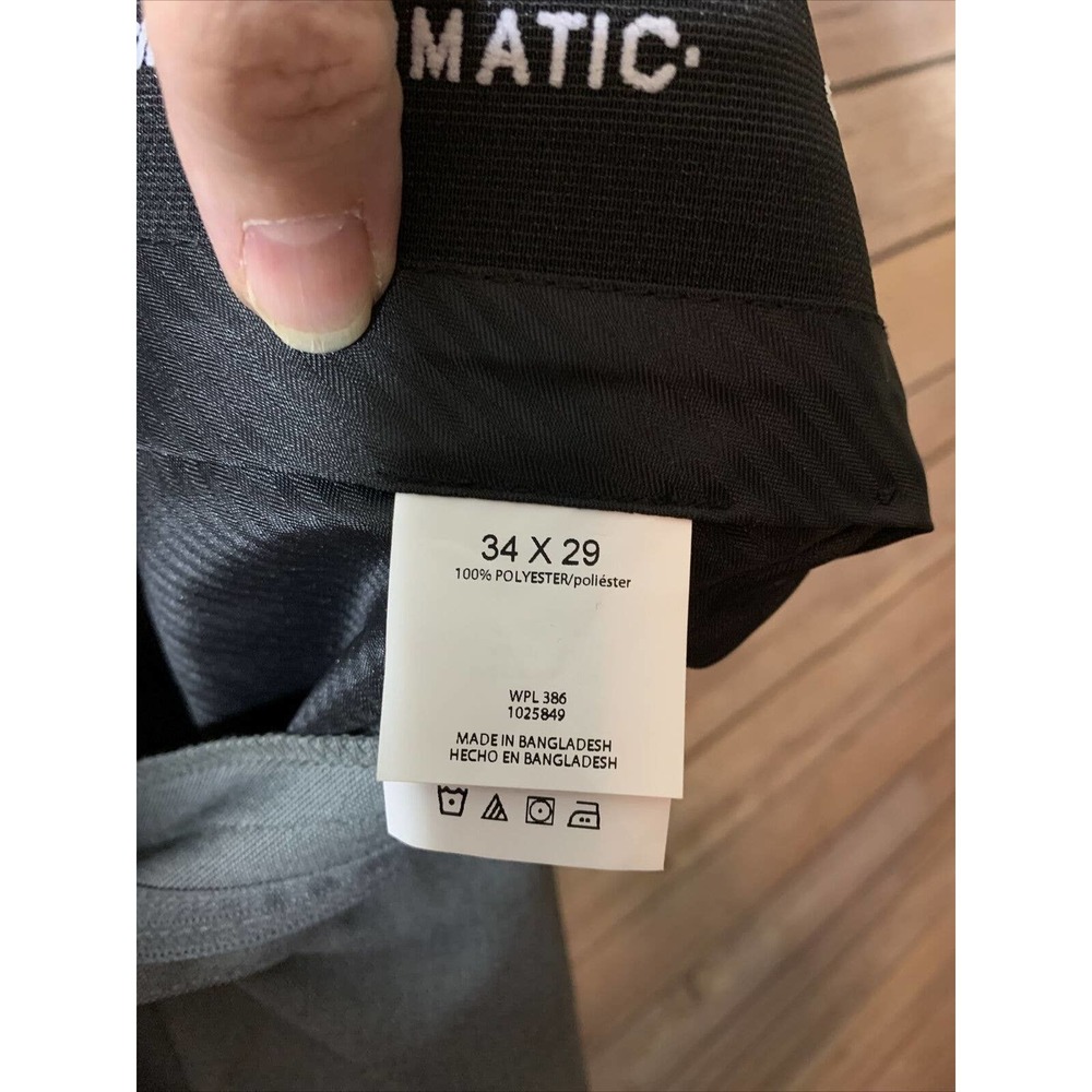 Haggar Expandomatic Stretch Classic-Fit Plain-Front Dress Pant 34 x 29 NEW Grey - Picture 6 of 7